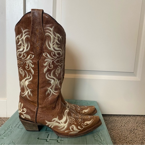 Corral Womens Canton Cowboy Boots Cross Crystals & Studs Western size 7.5 - Picture 8 of 12